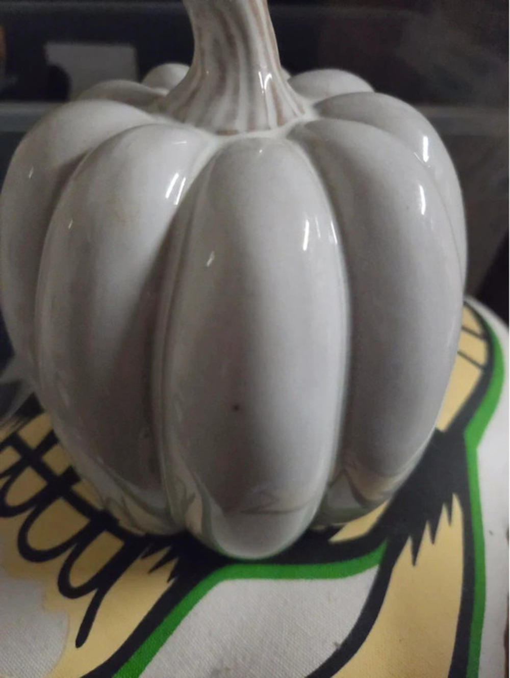 White pumpkin ceramic